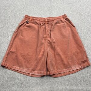 Crazy Shirts Hawaii Chile Dyed Shorts Mens Large Orange Twill Pull On Stretch